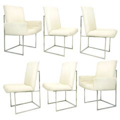 Set of Six Dining Chairs by Milo Baughman for Thayer Coggin