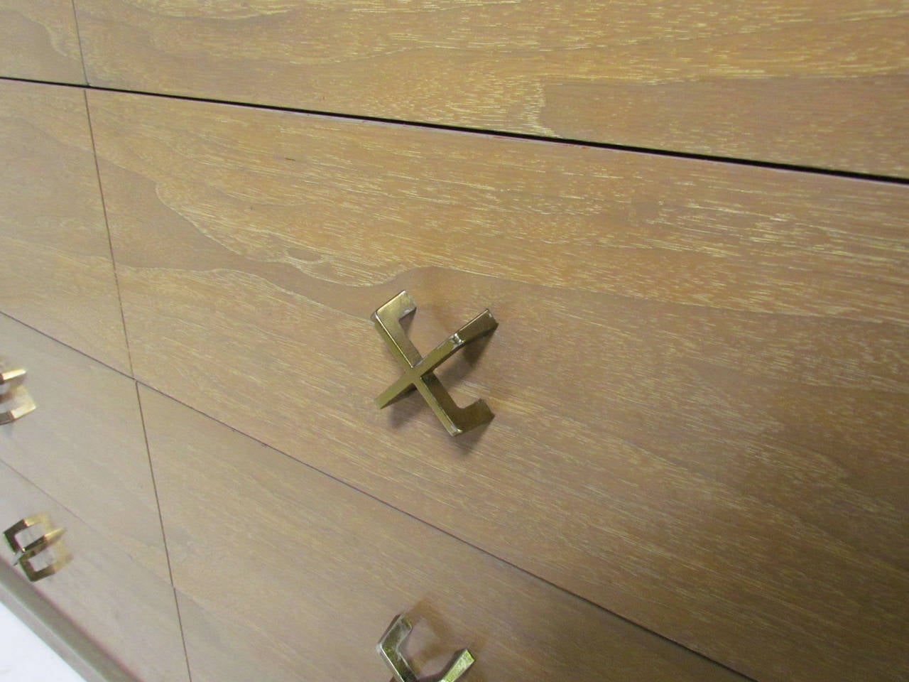 High Boy Mid-Century Dresser with X-Pulls in the Manner of Paul Frankl 1