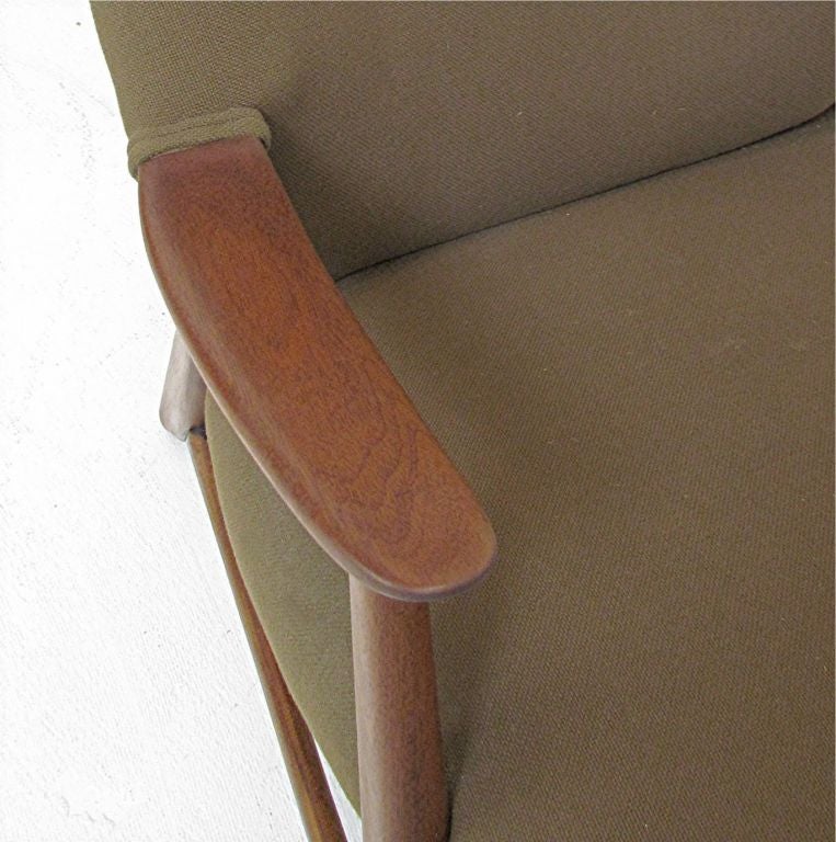 Pair of Sculptural Danish Teak Lounge Arm Chairs  ca. 1960s 2