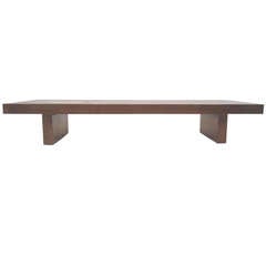 Low 6' Coffee Table or Bench in the Manner of Milo Baughman