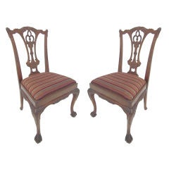Pair of Mid-Century Chippendale Style Chairs