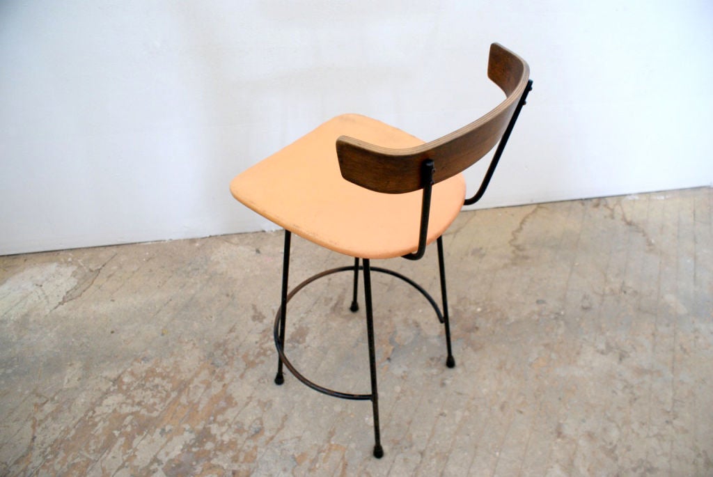 Steel Mid-Century Barstools by Clifford Pascoe, Six Available