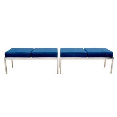 Pair of Sleek Chrome Benches by Emeco