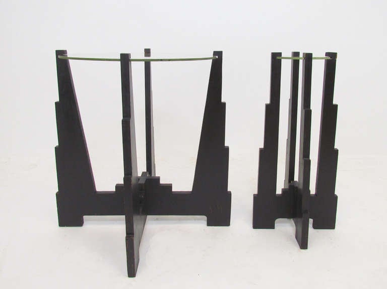 American Art Deco Architectural Skyscraper Accent Tables