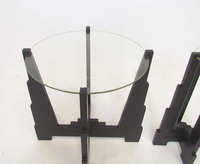 American Art Deco Architectural Skyscraper Accent Tables at 1stdibs