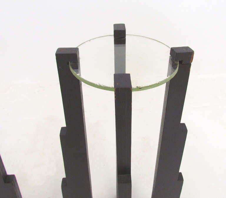 American Art Deco Architectural Skyscraper Accent Tables at 1stdibs
