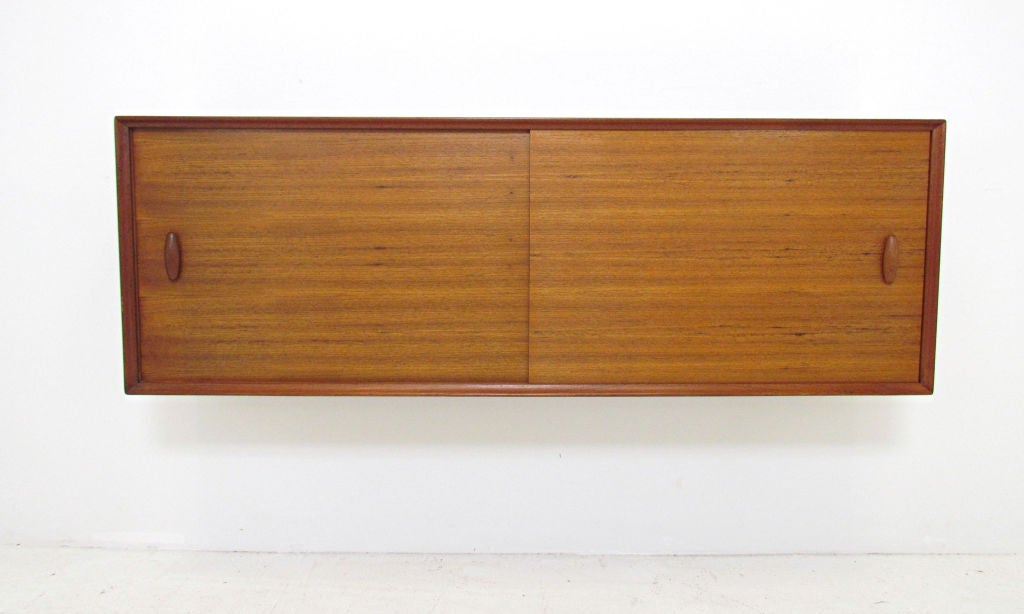 Danish Teak Wall Mounted Cabinet by Povl Dinesen, ca. 1960s