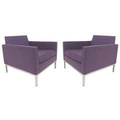 Pair of Box Form Club Lounge Chairs by Steelcase ca. 1970s