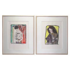 Pair of  Artist
s Proofs Lithographs by Billy Sullivan, "New York Sketchbook"