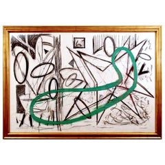 Peter Steves Figural Abstract on Paper, F234Mat