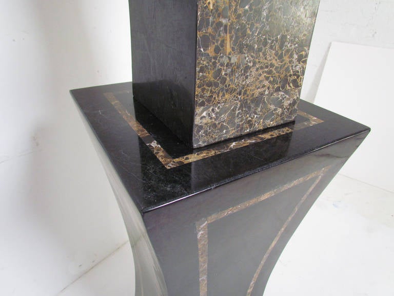 Large Abstract Floor Sculpture in Tessellated Marble by Maitland-Smith In Excellent Condition In Peabody, MA