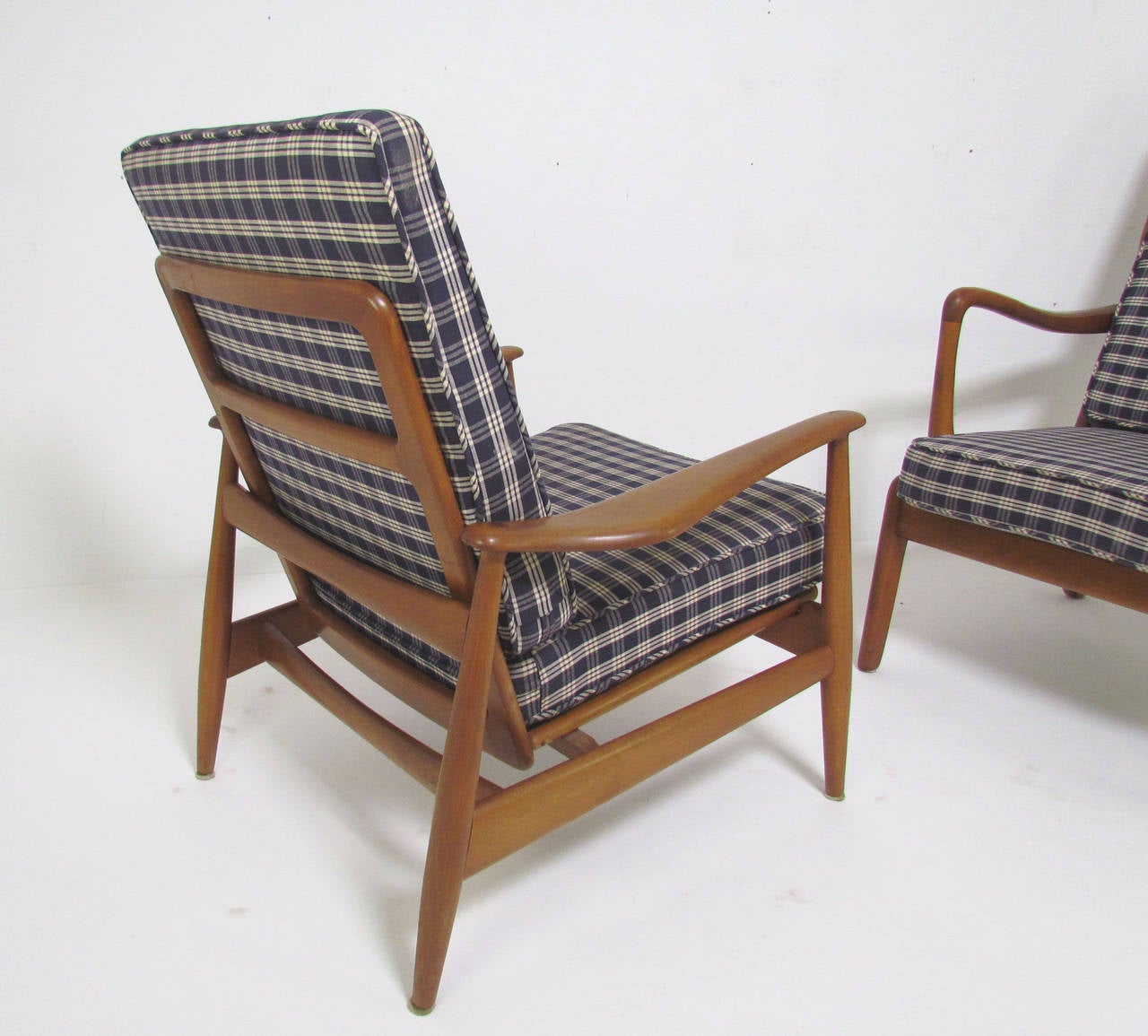 Two Early Danish Lounge Chairs by Vodder and Wanscher for France & Daverkosen 1