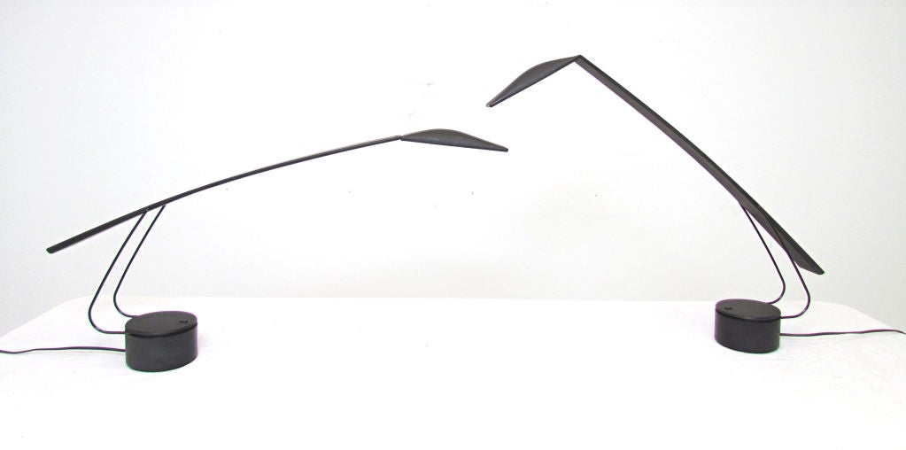 20th Century Pair of Italian PAF Studio “Dove” Lamps by Barbaglia & Colombo