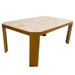 Modernist Burl Wood Dining Table by Vladimir Kagan
