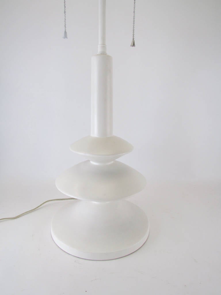 Pair of Sculptural Plaster Lamps after Alberto & Diego Giacometti, circa 1970s In Good Condition In Peabody, MA