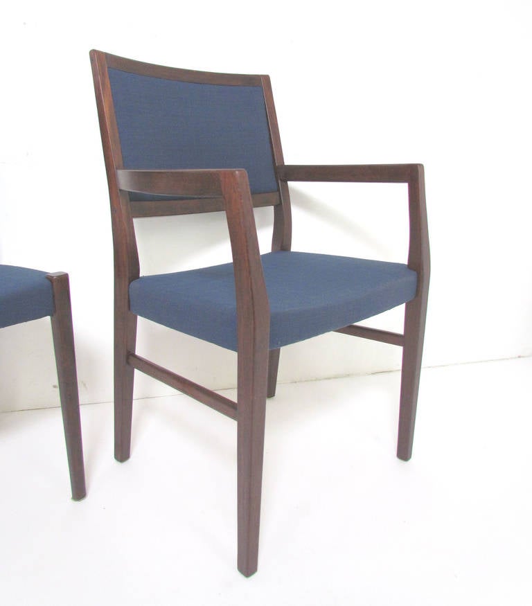 Swedish Set of Six Danish Modern Rosewood Dining Chairs by Svegards