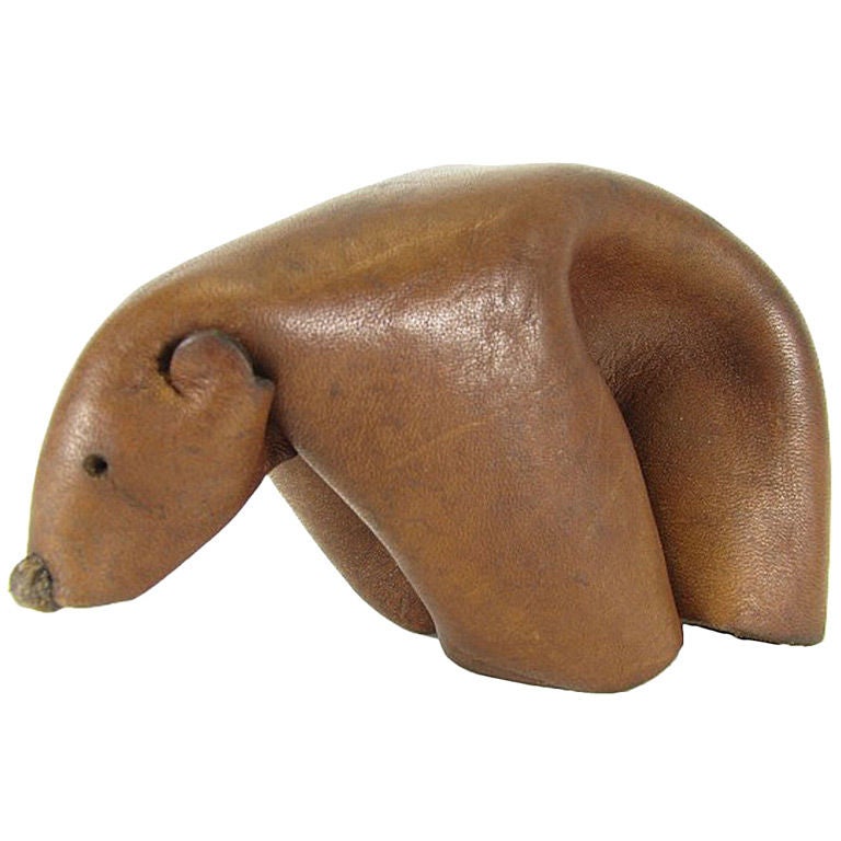 Craft Made Leather Bear by Deru, Germany