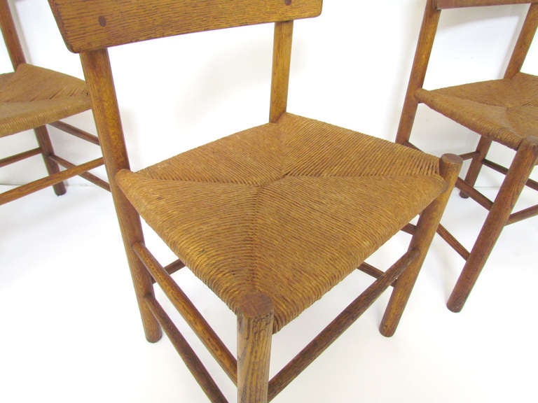 Oak Set of Six Danish 