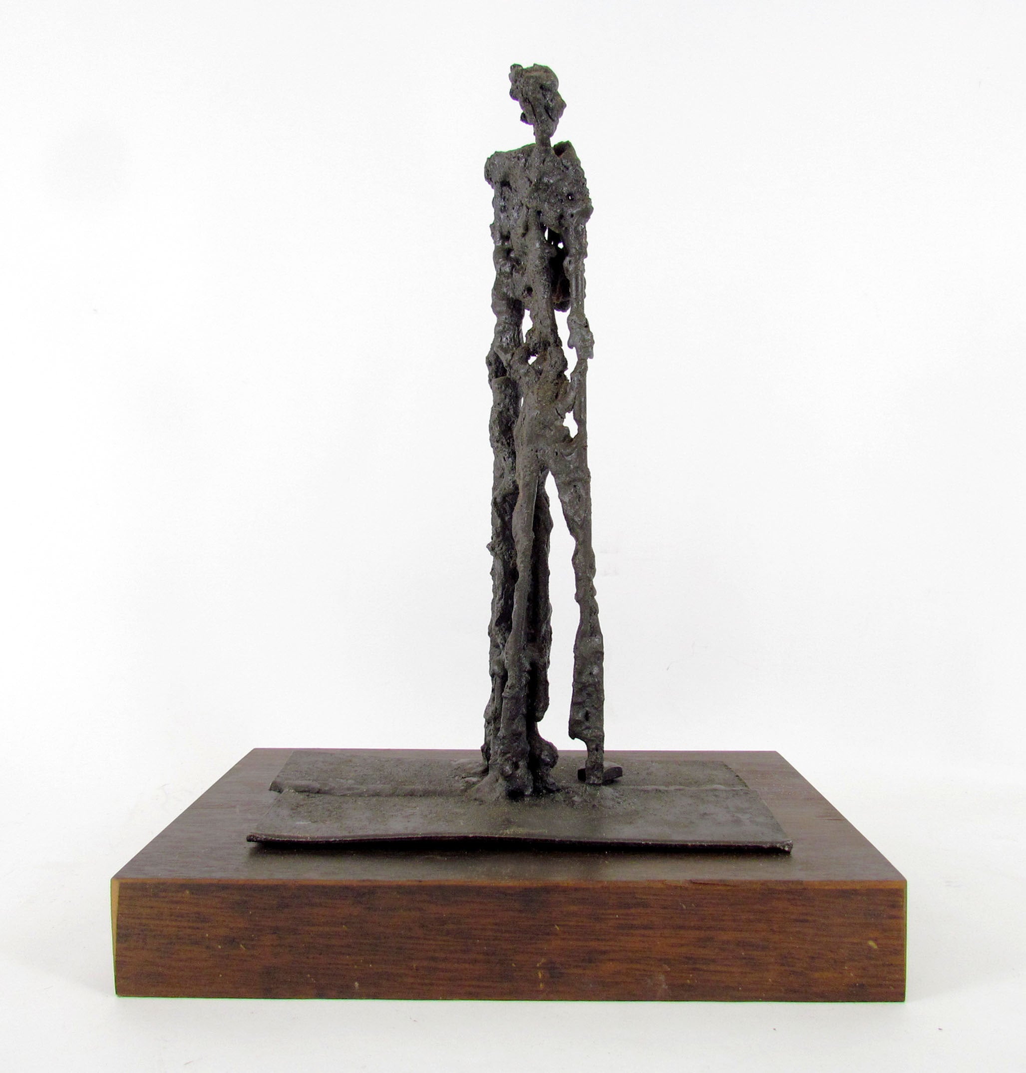 Signed Bronze Abstract Figural Sculpture in the manner of Giacometti