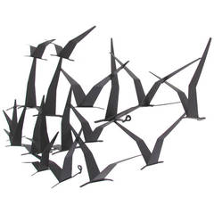 Wall Sculpture of Birds In Flight by Curtis Jeré