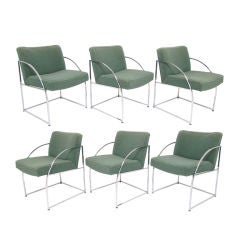 Set of Six Dining Chairs by Milo Baughman for Thayer Coggin