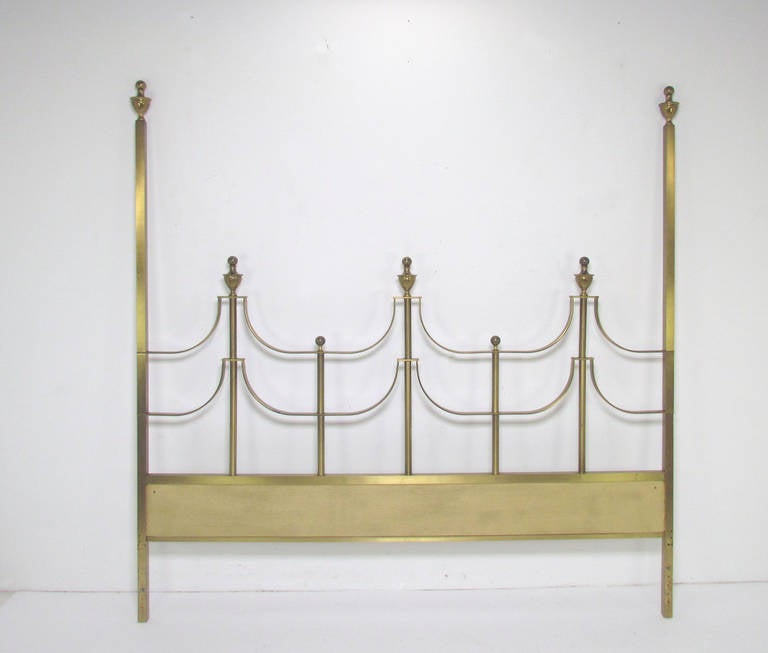 Hollywood Regency Style King Size Brass Headboard by Mastercraft at 1stdibs