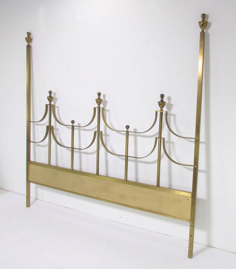 Hollywood Regency Style King Size Brass Headboard by Mastercraft at 1stdibs