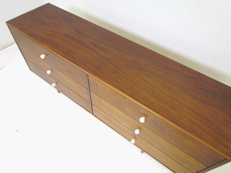 Mid-Century Modern Six Drawer Dresser in Manner of Kipp Stewart In Good Condition In Peabody, MA