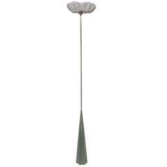 Sculptural Studio Made Floor Lamp in Bronze and Steel by George Raustiala