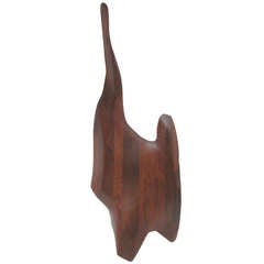 Abstract Modernist Carved Wood Sculpture ca. 1960s