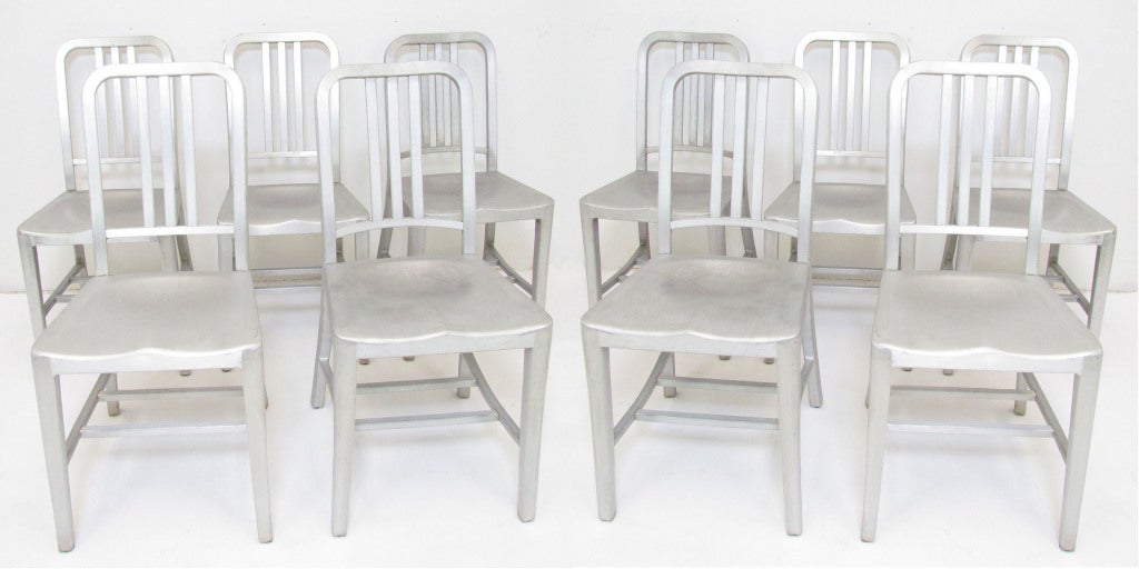 Set of Ten Industrial Dining Chairs ca. 1950s