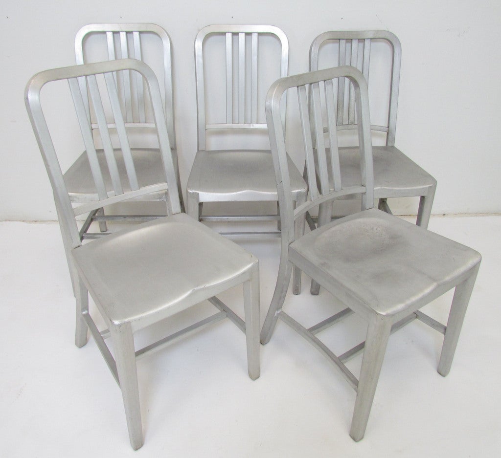 American Set of Ten Industrial Dining Chairs ca. 1950s