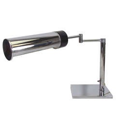 Adjustable Swivel Chrome Desk Lamp by Nessen, ca. 1960s