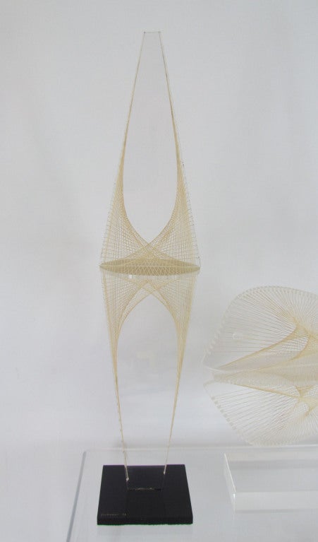 Abstract Lucite and String Sculptures, in Manner of Naum Gabo 4