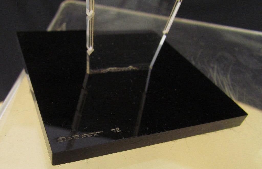 Abstract Lucite and String Sculptures, in Manner of Naum Gabo 5