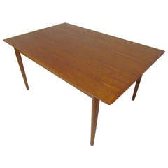 Danish Teak Dining Table w/ Two Leaves by Arne Vodder for Sibast