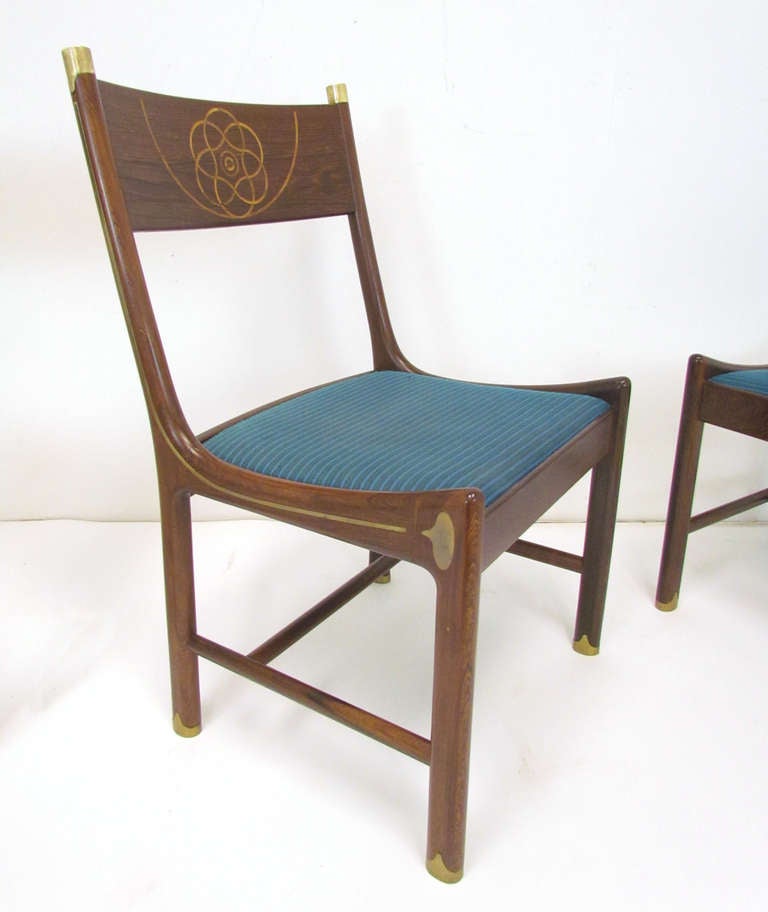 Rare Set of Six Danish Modern Rosewood Dining Chairs by Kofod-Larsen
