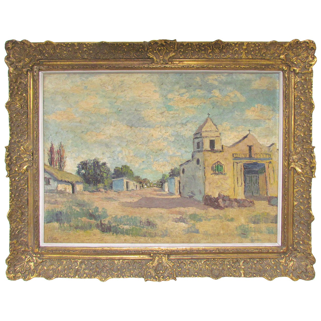 Mid-Century Impressionist Style Oil Painting by Argentinian Carlos Brondo