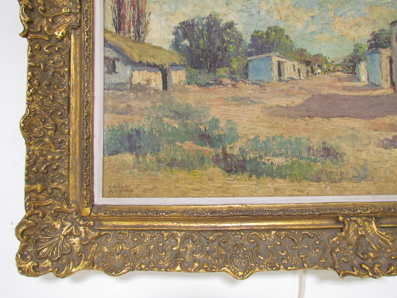Argentine Mid-Century Impressionist Style Oil Painting by Argentinian Carlos Brondo