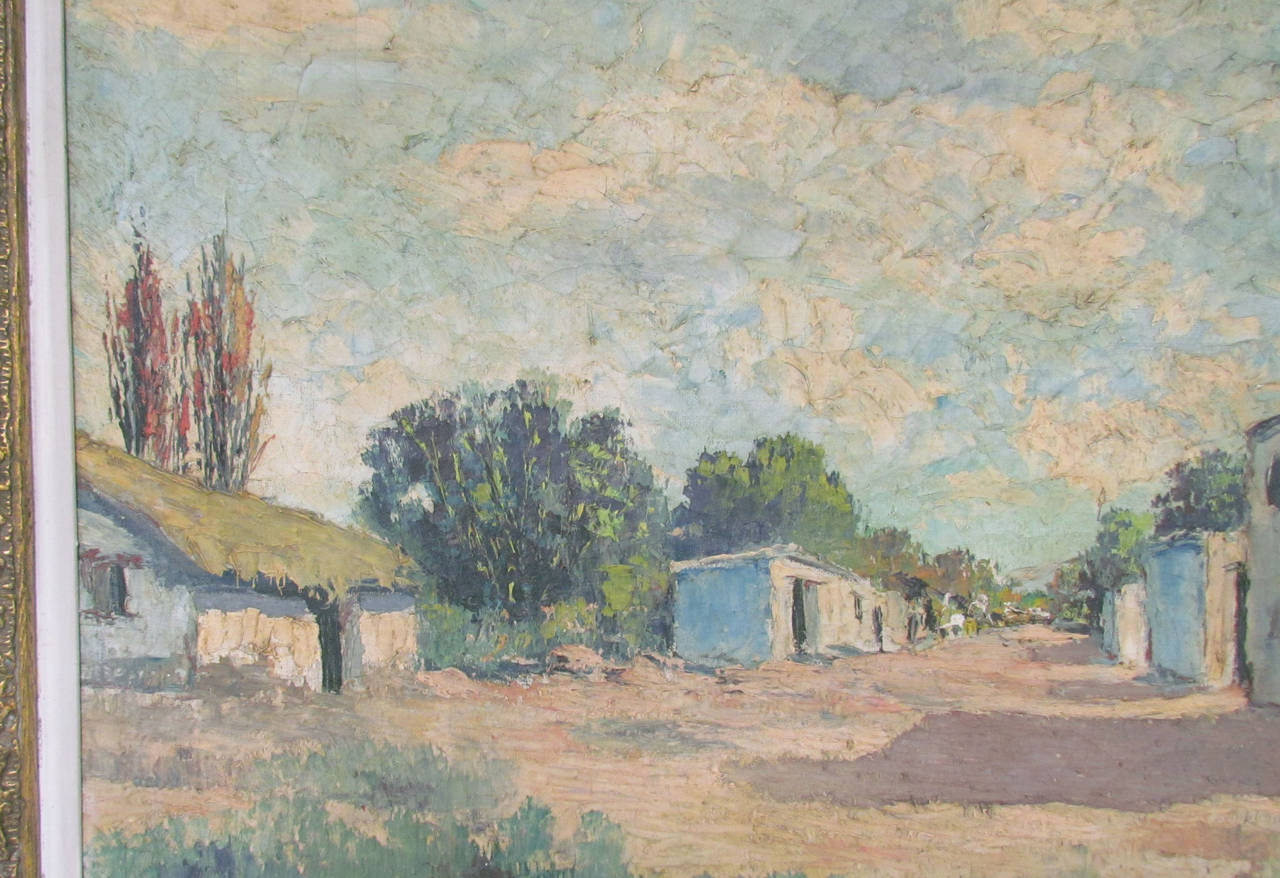 Mid-Century Modern Mid-Century Impressionist Style Oil Painting by Argentinian Carlos Brondo