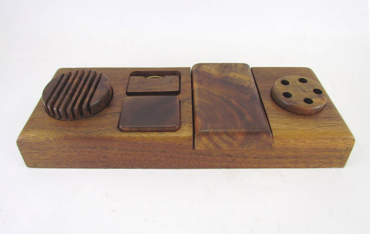 Modernist Craftsman Handmade Desk Organizer by Michael Elkan Studio