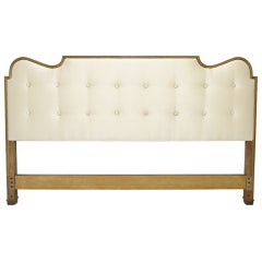 Vintage Tufted Queen Headboard by Tommi Parzinger for Charak Modern