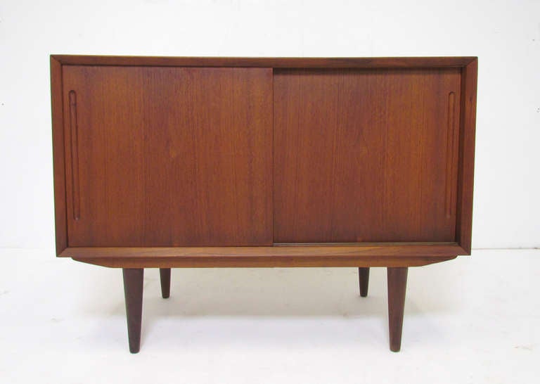 Danish Teak Two Piece Cabinet & Secretary Desk Circa 1960's 3