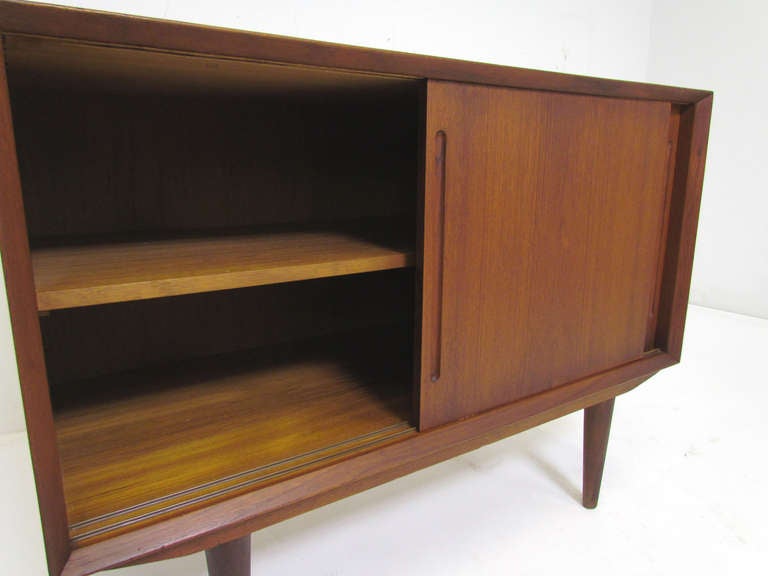 Danish Teak Two Piece Cabinet & Secretary Desk Circa 1960's 5