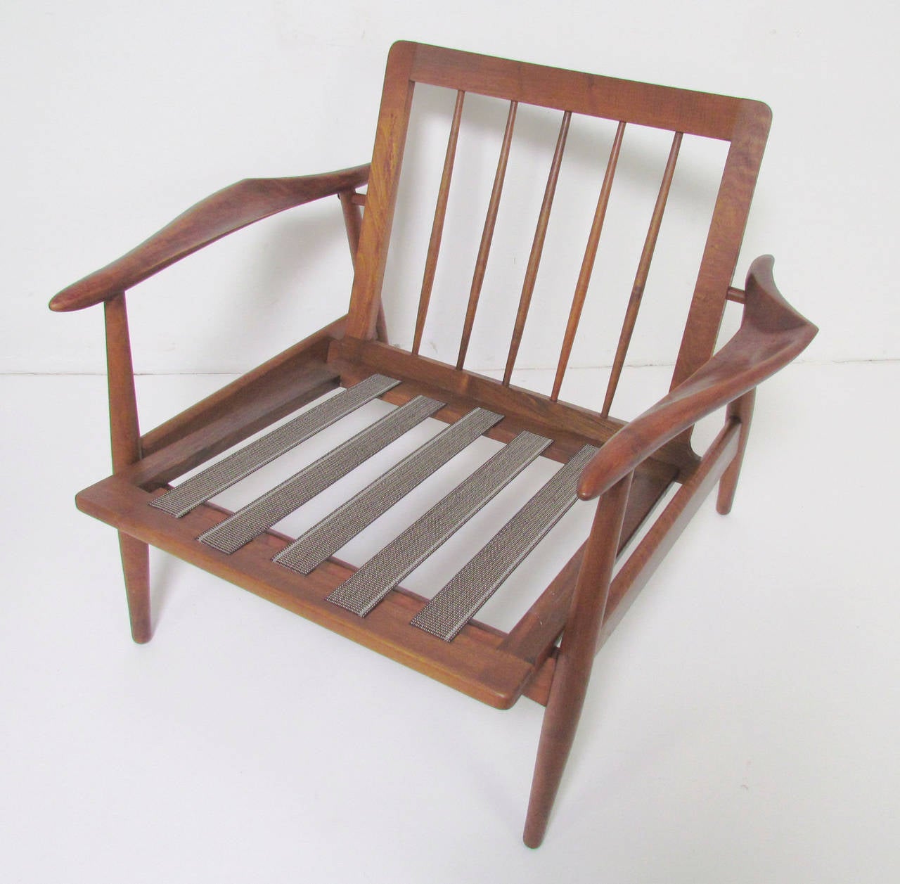 Paire de chaises longues en teck de style moderne danois fabriquées en Espagne