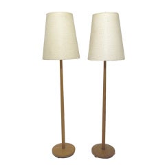 Pair of Swedish Teak Floor Lamps, ca. 1960s