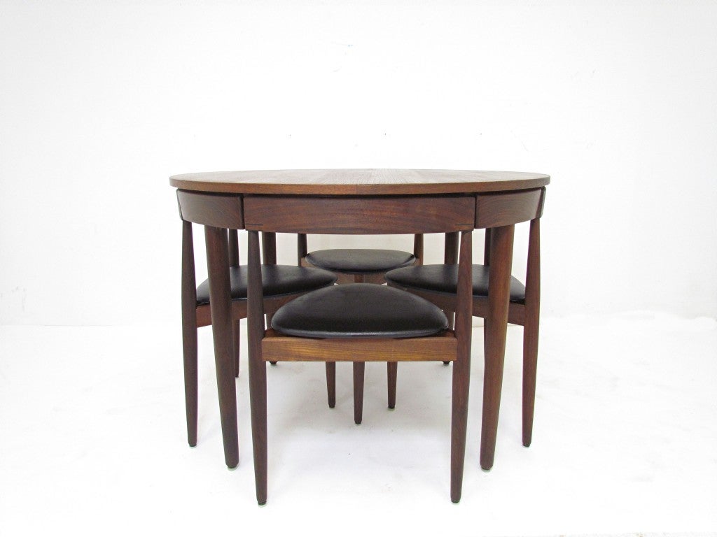 Danish Teak Dining Set for Four by Hans Olsen