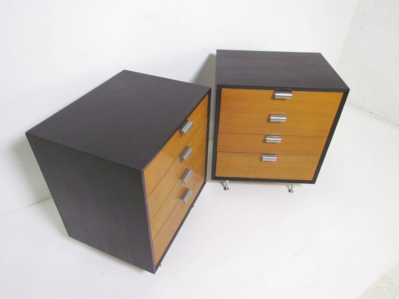 Cast Pair of George Nelson Nightstands or Chests for Herman Miller