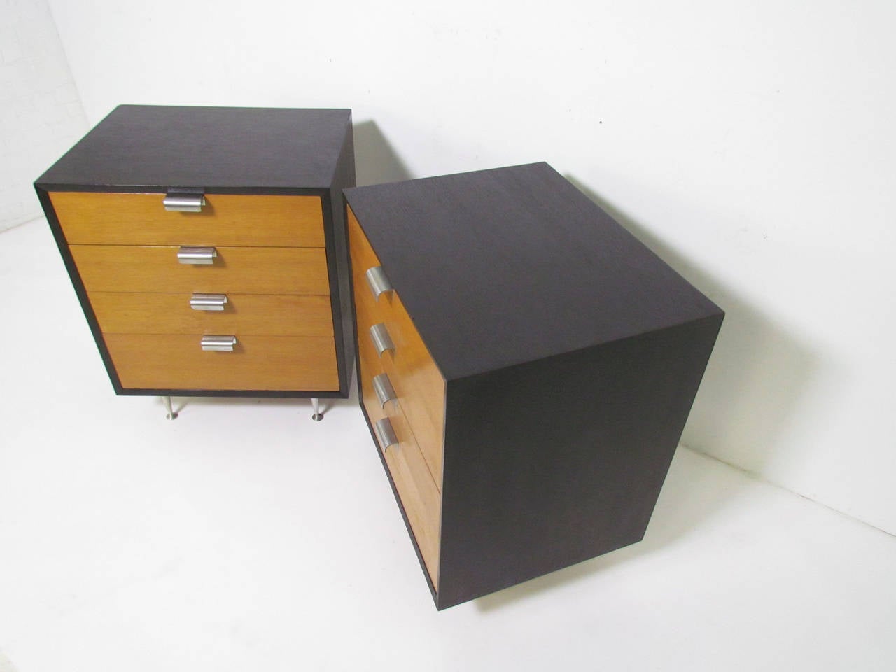 Pair of George Nelson Nightstands or Chests for Herman Miller In Good Condition In Peabody, MA