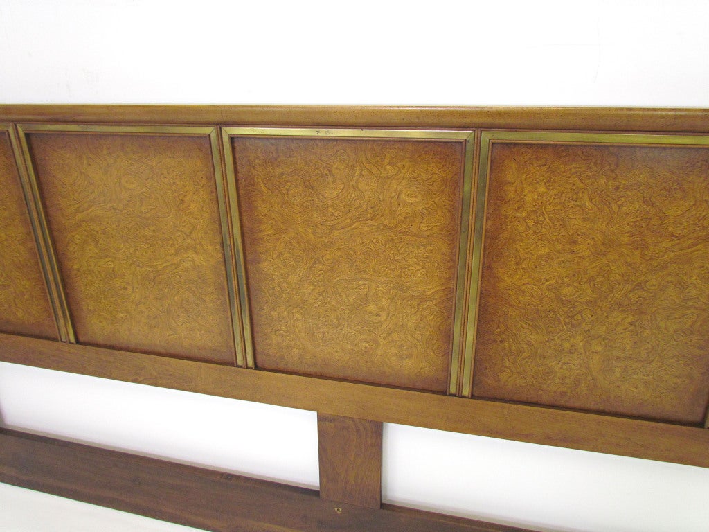 Mid-Century Modern Mid-Century Burl King Headboard by Jack Cartwright for Founders